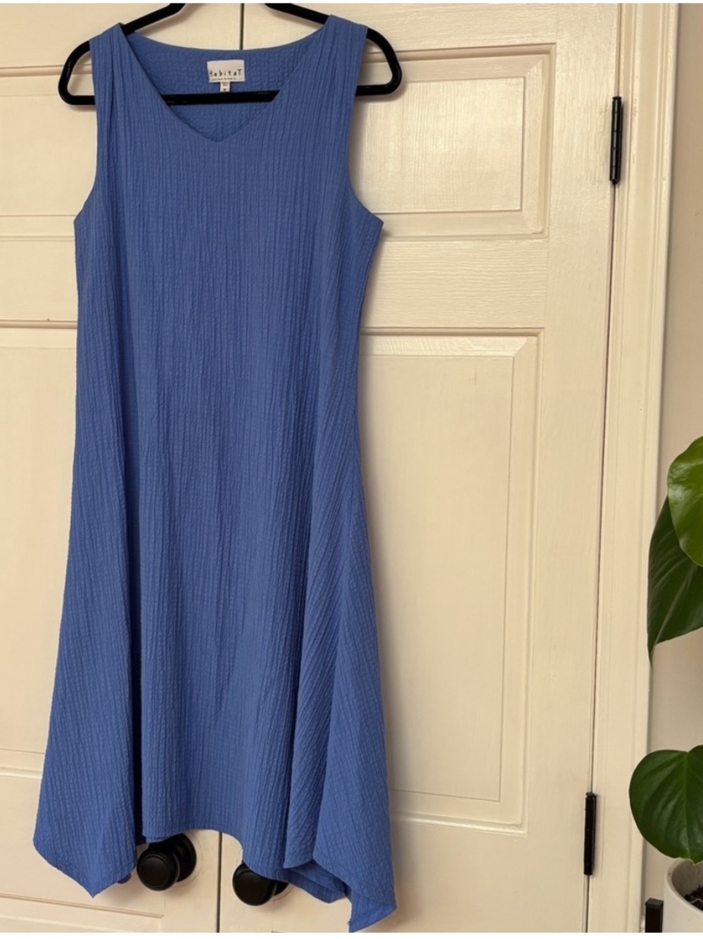 Habitat‎ Handkerchief Hem Periwinkle Blue Midi Dress Asymmetrical Size Medium